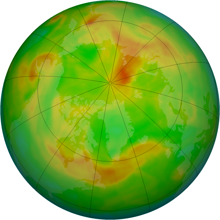 Arctic ozone map for 23 May 2009